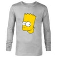 thumbnail image 1 of The Simpsons Bart Simpson Face - Long Sleeve T-Shirt for Men- Customized-Athletic Heather, 1 of 5