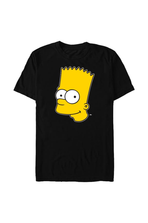 Bart Simpson Face - Short Sleeve Blended T-Shirt for Adults- Customized-Black
