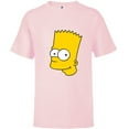 thumbnail image 1 of The Simpsons Bart Simpson Face - Short Sleeve T-Shirt for Kids- Customized-Soft Pink, 1 of 5