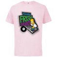 thumbnail image 1 of The Simpsons Bart Simpson Funky Fresh Beats Served Daily - Short Sleeve Cotton T-Shirt for Adults - Customized-Soft Pink, 1 of 5