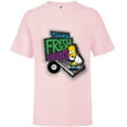 thumbnail image 1 of The Simpsons Bart Simpson Funky Fresh Beats Served Daily - Short Sleeve T-Shirt for Kids - Customized-Soft Pink, 1 of 5