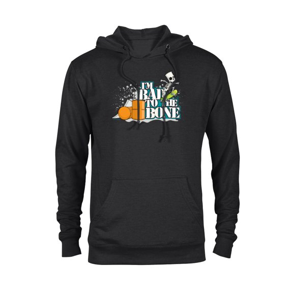 The Simpsons Bart Simpson I’m Bad to the Bone Skateboard - Pullover Hoodie for Adults - Customized-Black