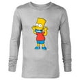 thumbnail image 1 of The Simpsons Bart Simpson Rude Mouth - Long Sleeve T-Shirt for Men – Customized-Athletic Heather, 1 of 5