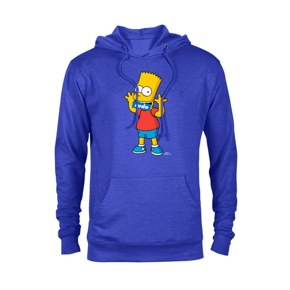 The Simpsons Bart Simpson Rude Mouth - Pullover Hoodie for Adults – Customized-Royal Heather