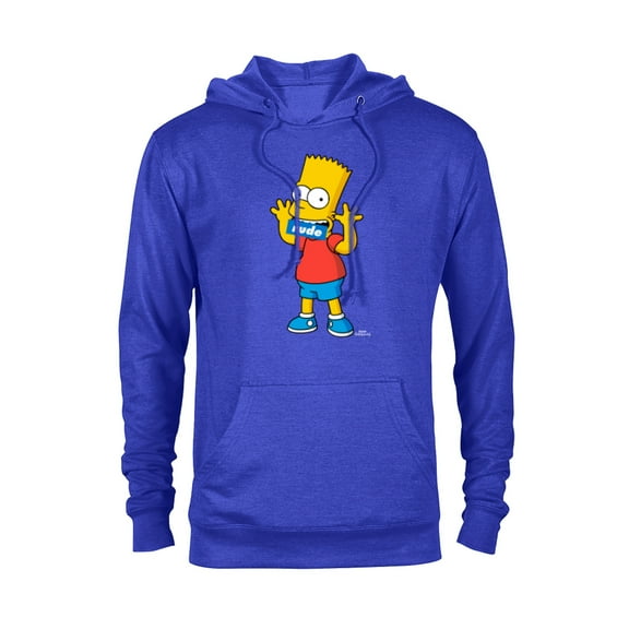 The Simpsons Bart Simpson Rude Mouth - Pullover Hoodie for Adults – Customized-Royal Heather