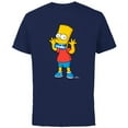 thumbnail image 1 of The Simpsons Bart Simpson Rude Mouth - Short Sleeve Cotton T-Shirt for Adults - Customized-Navy, 1 of 5