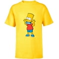 thumbnail image 1 of The Simpsons Bart Simpson Rude Mouth - Short Sleeve T-Shirt for Kids – Customized-Yellow, 1 of 5