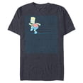 thumbnail image 1 of The Simpsons Bart Simpson Ruled Notebook Paper School Escape - Short Sleeve Blended T-Shirt for Adults - Customized-Navy Heather, 1 of 5
