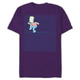 thumbnail image 1 of The Simpsons Bart Simpson Ruled Notebook Paper School Escape - Short Sleeve Blended T-Shirt for Adults - Customized-Purple, 1 of 5