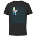 thumbnail image 1 of The Simpsons Bart Simpson Ruled Notebook Paper School Escape - Short Sleeve Cotton T-Shirt for Adults - Customized-Black, 1 of 5
