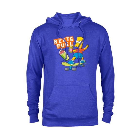 The Simpsons Bart Simpson Skate Fuel Skateboard Squishee - Pullover Hoodie for Adults - Customized-Royal