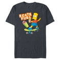 thumbnail image 1 of The Simpsons Bart Simpson Skate Fuel Skateboard Squishee - Short Sleeve Blended T-Shirt for Adults - Customized-Navy Heather, 1 of 5