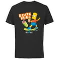 thumbnail image 1 of The Simpsons Bart Simpson Skate Fuel Skateboard Squishee - Short Sleeve Cotton T-Shirt for Adults - Customized-Black, 1 of 5
