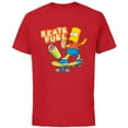 thumbnail image 1 of The Simpsons Bart Simpson Skate Fuel Skateboard Squishee - Short Sleeve Cotton T-Shirt for Adults - Customized-Red, 1 of 5