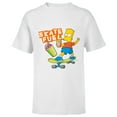 thumbnail image 1 of The Simpsons Bart Simpson Skate Fuel Skateboard Squishee - Short Sleeve T-Shirt for Kids - Customized-White, 1 of 5