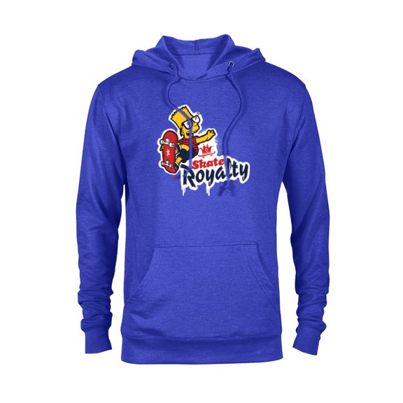 The Simpsons Bart Simpson Skate Royalty - Pullover Hoodie for Adults - Customized-Royal