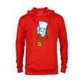 thumbnail image 1 of The Simpsons Bart Simpson Skull Bling - Pullover Hoodie for Adults - Customized-Red, 1 of 5