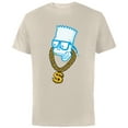 thumbnail image 1 of The Simpsons Bart Simpson Skull Bling - Short Sleeve Cotton T-Shirt for Adults - Customized-Natural, 1 of 5