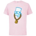 thumbnail image 1 of The Simpsons Bart Simpson Skull Bling - Short Sleeve Cotton T-Shirt for Adults - Customized-Soft Pink, 1 of 5
