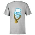 thumbnail image 1 of The Simpsons Bart Simpson Skull Bling - Short Sleeve T-Shirt for Kids - Customized-Athletic Heather, 1 of 5