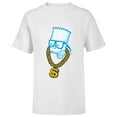 thumbnail image 1 of The Simpsons Bart Simpson Skull Bling - Short Sleeve T-Shirt for Kids - Customized-White, 1 of 5