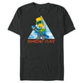 thumbnail image 1 of The Simpsons Bart Simpson Snowboarding Snow Rat - Short Sleeve Blended T-Shirt for Adults - Customized-Dark Heather, 1 of 5
