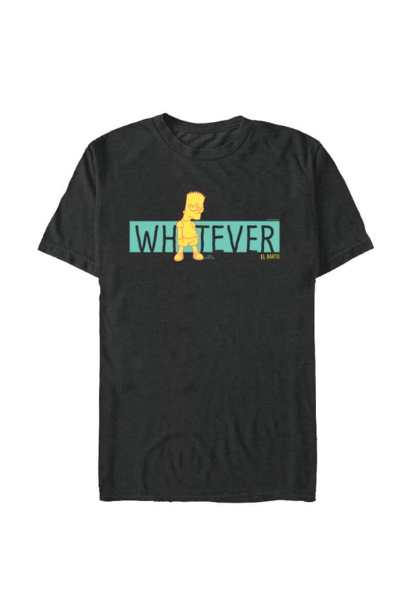Bart Simpson Whatever El Barto - Short Sleeve Blended T-Shirt for Adults - Customized-Graphite Snow Heather