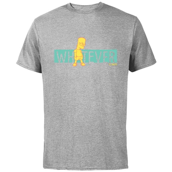 The Simpsons Bart Simpson Whatever El Barto - Short Sleeve Cotton T-Shirt for Adults - Customized-Athletic Heather
