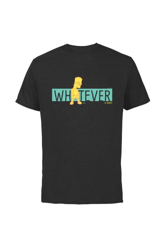 Bart Simpson Whatever El Barto - Short Sleeve Cotton T-Shirt for Adults - Customized-Black