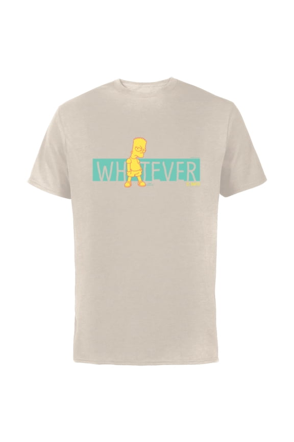 Bart Simpson Whatever El Barto - Short Sleeve Cotton T-Shirt for Adults - Customized-Natural