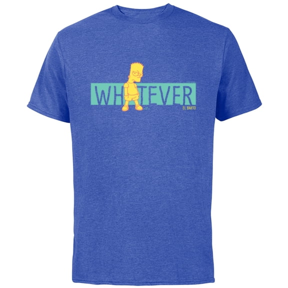 The Simpsons Bart Simpson Whatever El Barto - Short Sleeve Cotton T-Shirt for Adults - Customized-Royal Heather