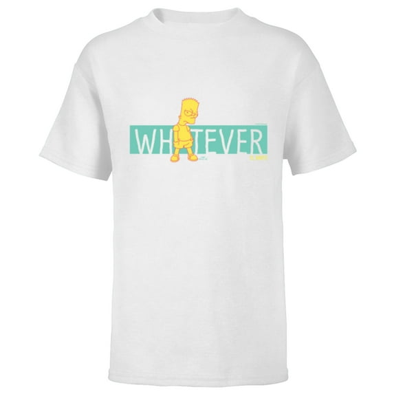 The Simpsons Bart Simpson Whatever El Barto - Short Sleeve T-Shirt for Kids - Customized-White