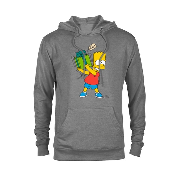 The Simpsons Bart Simpsons Present Time Holiday - Pullover Hoodie for Adults – Customized-Graphite Heather