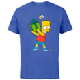 thumbnail image 1 of The Simpsons Bart Simpsons Present Time Holiday - Short Sleeve Cotton T-Shirt for Adults - Customized-Royal Heather, 1 of 5