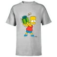 thumbnail image 1 of The Simpsons Bart Simpsons Present Time Holiday - Short Sleeve T-Shirt for Kids – Customized-Athletic Heather, 1 of 5
