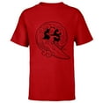 thumbnail image 1 of The Simpsons Bart Surfing Japanese Woodblock - Short Sleeve T-Shirt for Kids – Customized-Red, 1 of 5