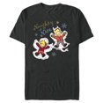 thumbnail image 1 of The Simpsons Bart and Lisa Christmas Holiday Naughty or Nice - Short Sleeve Blended T-Shirt for Adults - Customized-Dark Heather, 1 of 5