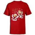 thumbnail image 1 of The Simpsons Bart and Lisa Christmas Holiday Naughty or Nice - Short Sleeve T-Shirt for Kids - Customized-Red, 1 of 5