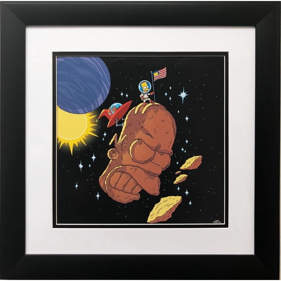The Simpsons "Bart in Space" New Custom Framed Art Print Generic