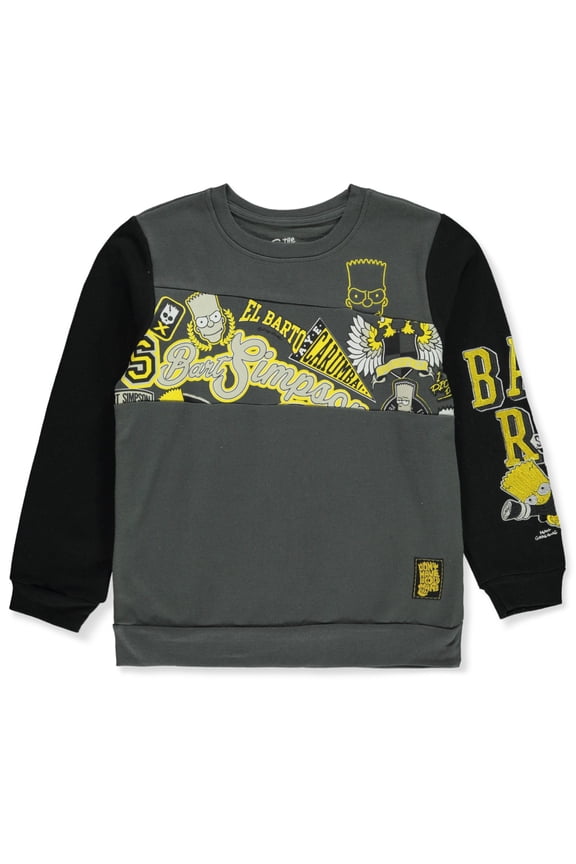 Boys' Bart Simpson Sweatshirt Color: gray Size: 4 - 5