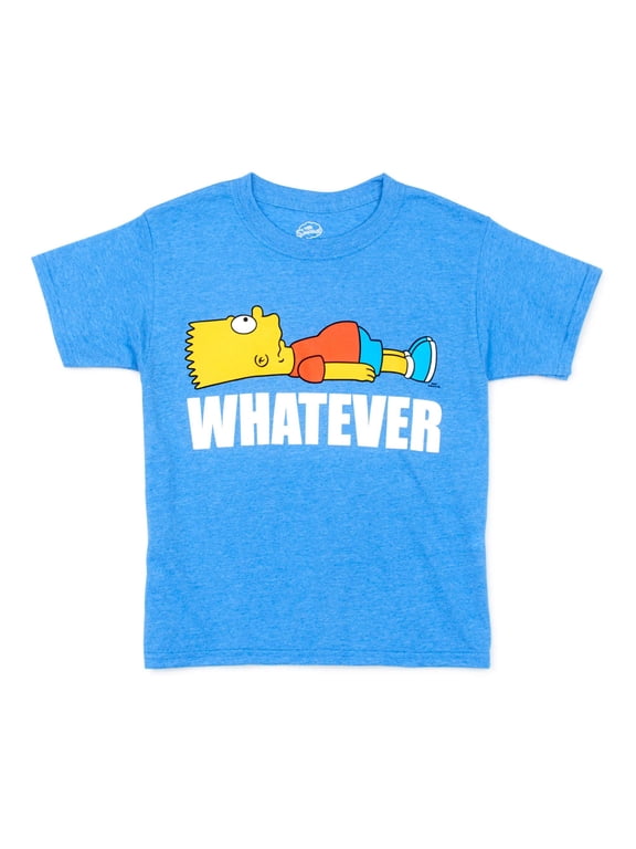 The Simpsons Boys Bart "Whatever" Graphic T-Shirt, Sizes 4-18