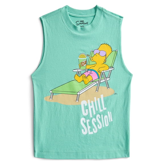 The Simpsons Boys Graphic Muscle Tank Top, Sizes 4-18