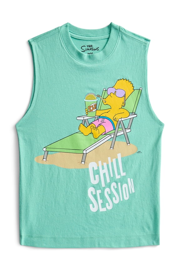 The Simpsons Boys Graphic Muscle Tank Top, Sizes 4-18