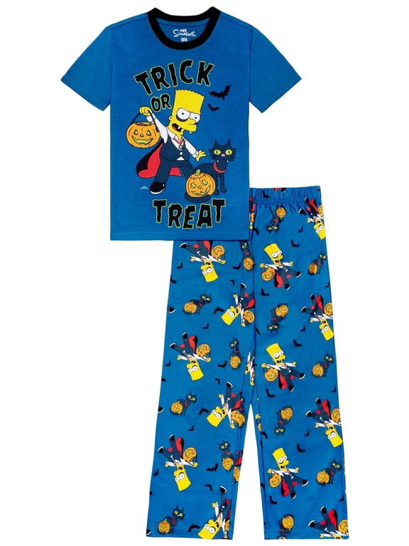 Boys Halloween Short Sleeve Top and Pant Pajama Set, 2-Piece, Sizes 4-12