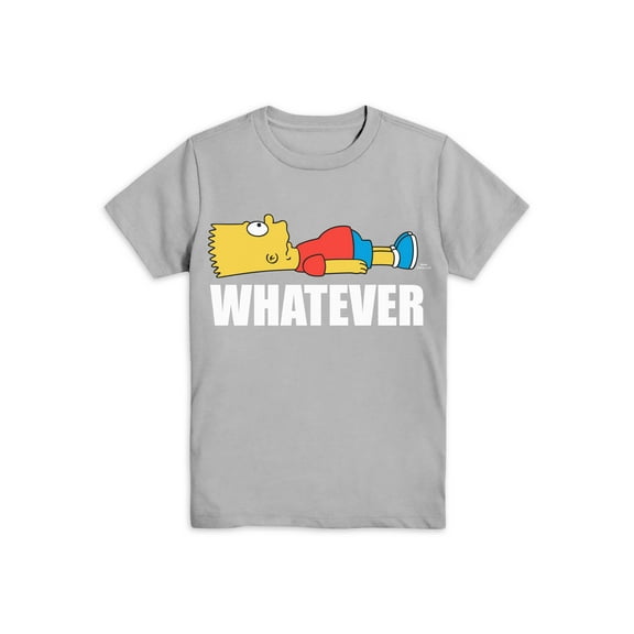 The Simpsons Boys' & Big Boys', Not Today Bart, Short Sleeve, Graphic T-Shirt, Sizes 4-18