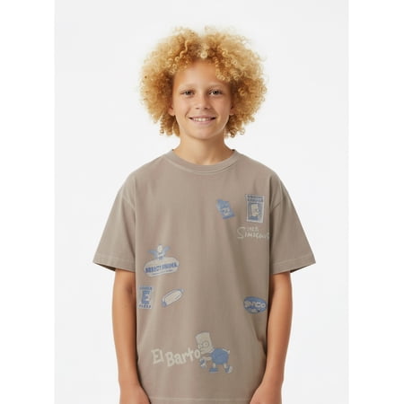 NASCAR The Simpsons, Boys' Relaxed Graphic T-Shirt, Bartrocious Nature, Sizes 4-18
