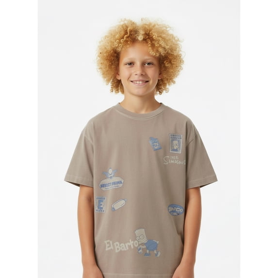 The Simpsons, Boys' Relaxed Graphic T-Shirt, Bartrocious Nature, Sizes 4-18