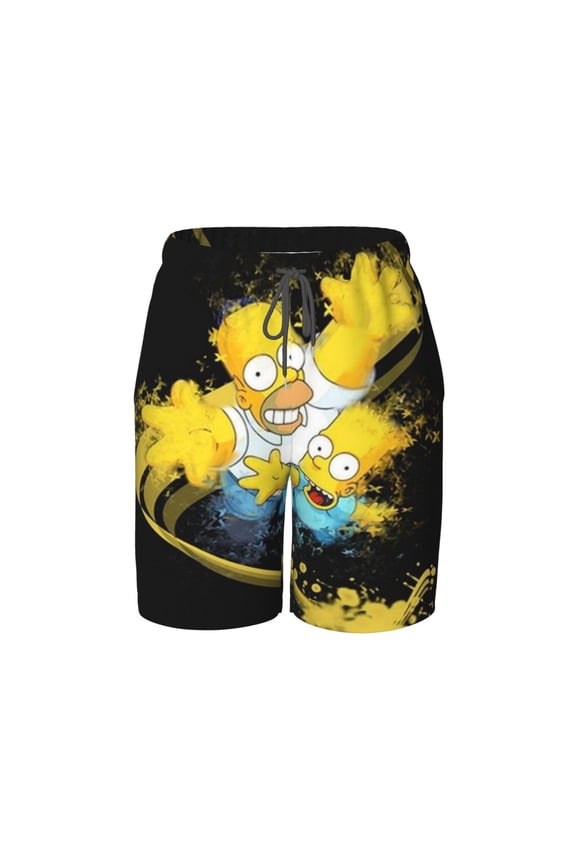 The Simpsons Boys Swim Trunks Quick Dry Board Shorts Bathing Suits Swimsuit For Pool Beach Summer