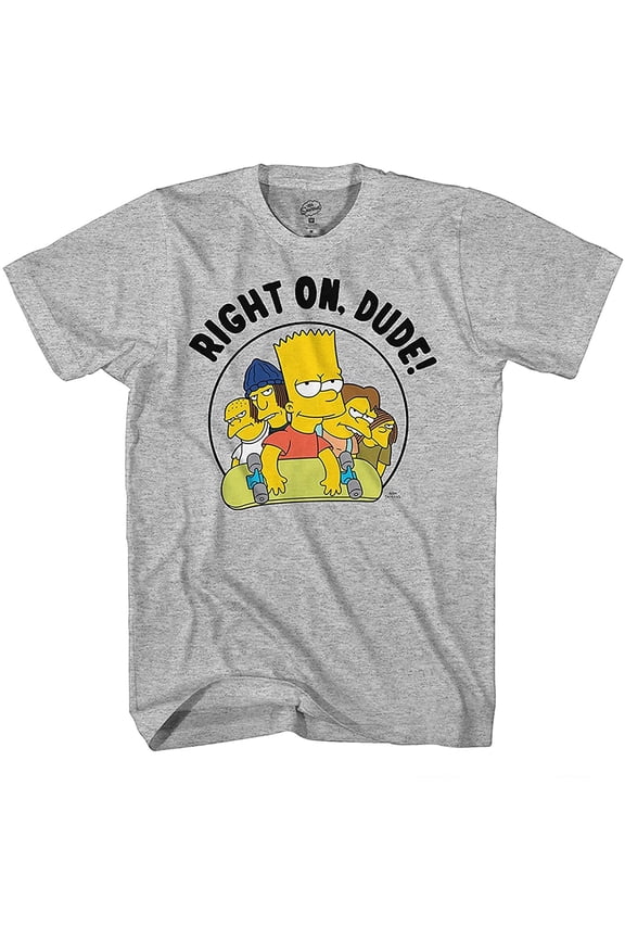 Boys Bart Simpson Skating Shirt - Krusty The Klown, Bart and Homer Simpson Tee Graphic T-Shirt