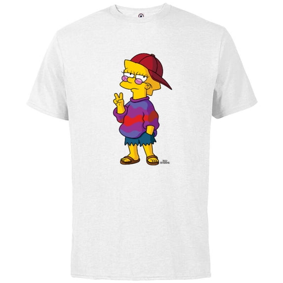 The Simpsons Cool Kid Lisa - Short Sleeve Cotton T-Shirt for Adults - Customized-White
